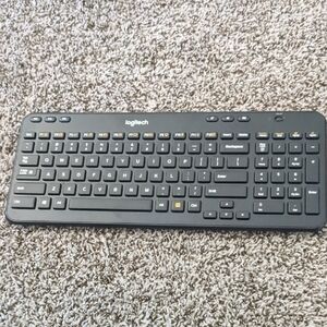 Logitech Black Wireless Low-Profile Keyboard with Media Keys